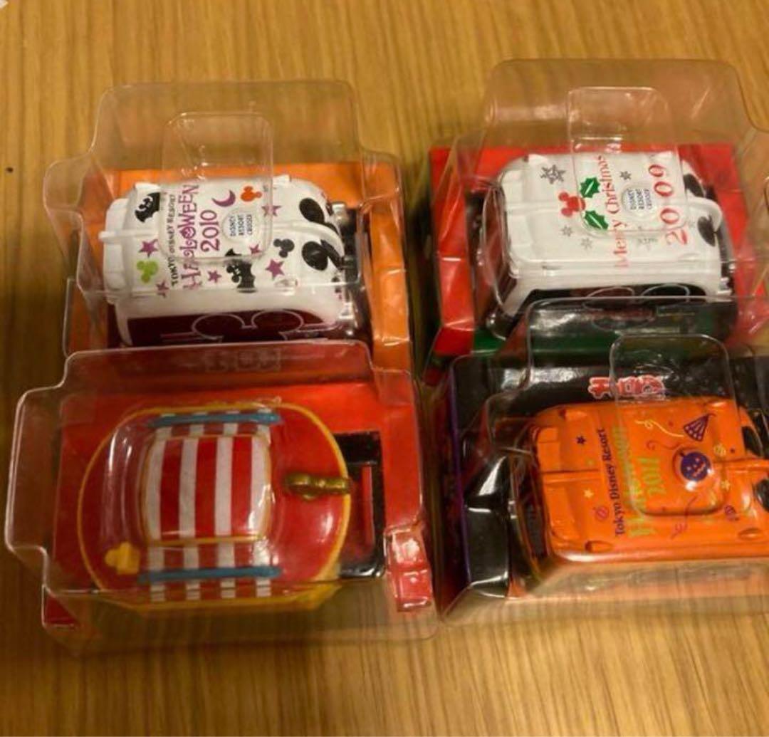 ディズニーリゾートトミカ チョロQ4種類 クルーザー ジョリートロリー