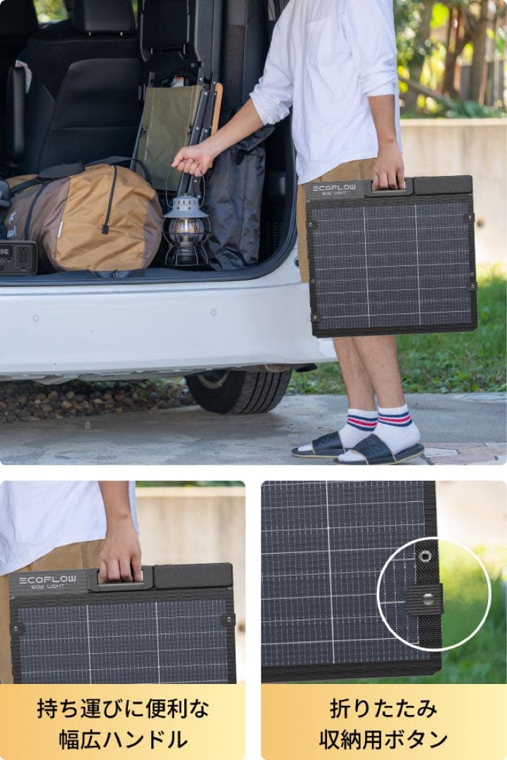 EcoFlow（エコフロー）160W軽量両面ポータブルソーラーパネル