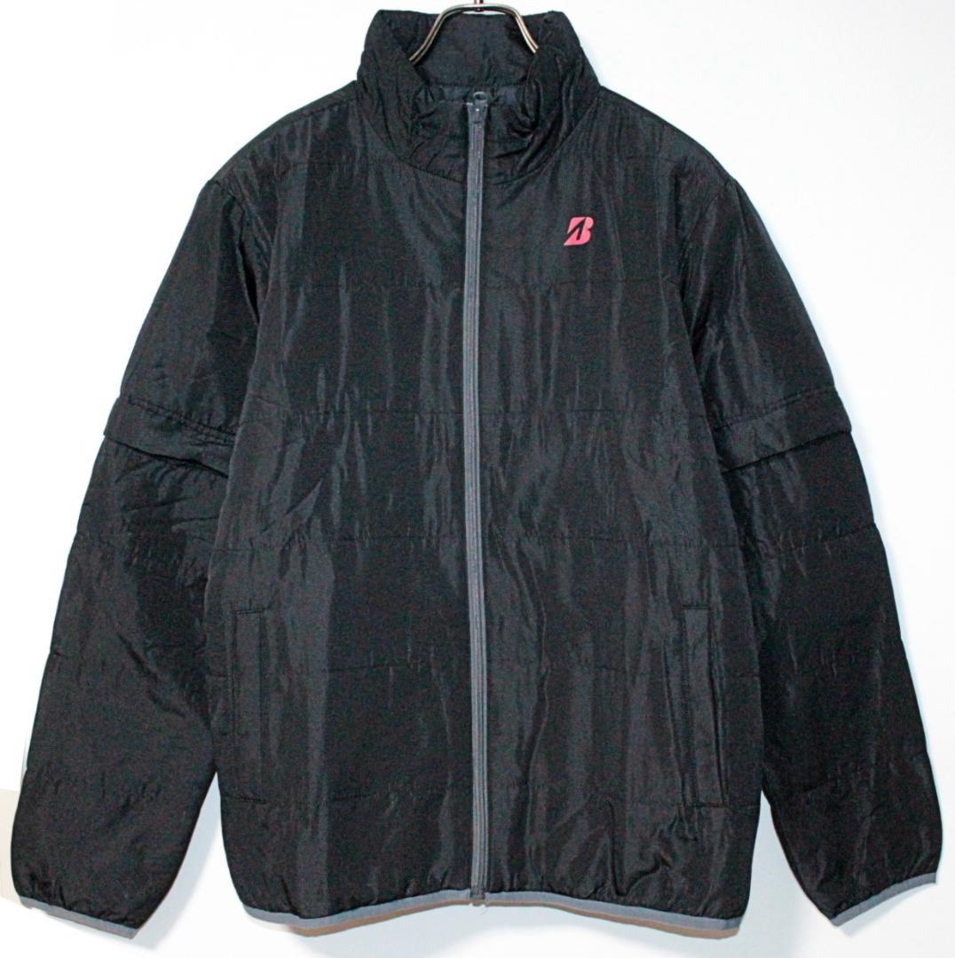 未使用 ブリヂストンゴルフ 長袖半袖 2WAY 中綿ブルゾン Lサイズ 黒