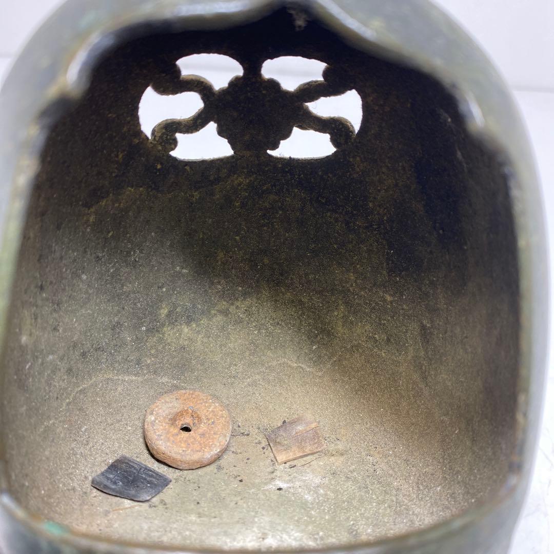 古銅 燭台 高さ約14.5cm 重さ553g 東T8-0207