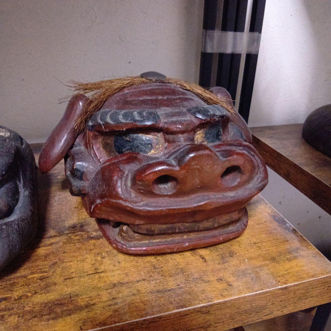 権現様 獅子頭 2点セット 民間信仰 民俗資料 呪物 祭礼 御神体