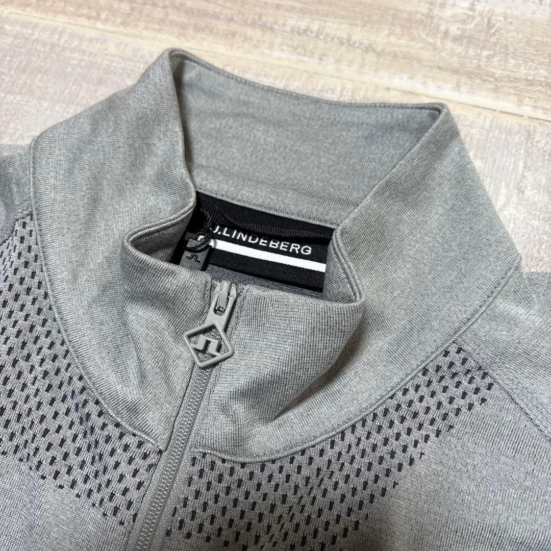 J.リンドバーグ★ビッグロゴ★薄手ストレッチ★ハーフジップ【メンズ サイズL】