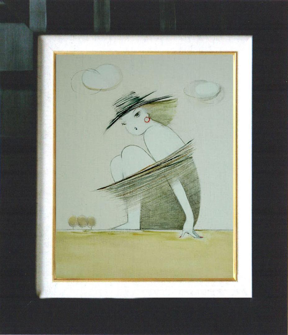 油絵 菅家令子 絵 絵画 インテリア F3-041014 人物 女性像