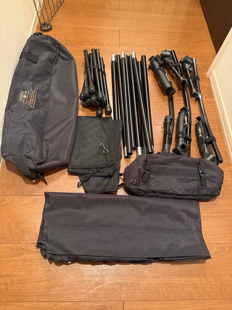 アウトドア寝具 AS2OV FOLDING COT 2WAY BLACK