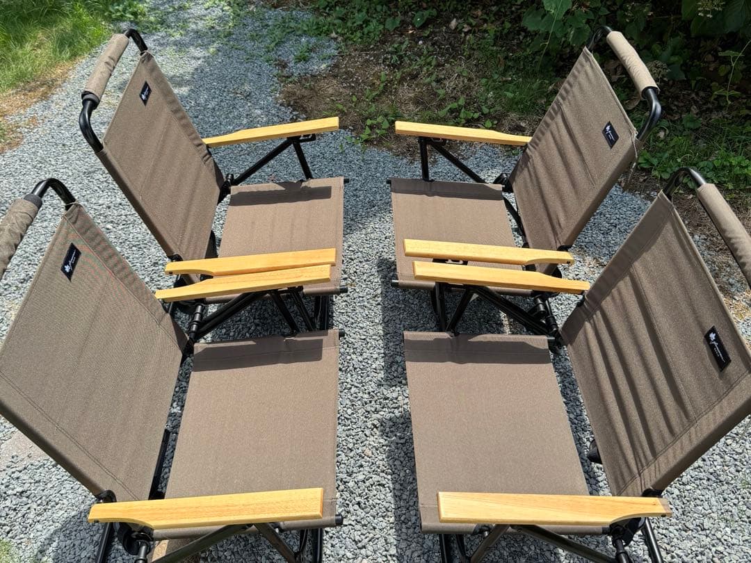 ロゴス　グランベーシックハイバック囲炉裏チェア4脚セット