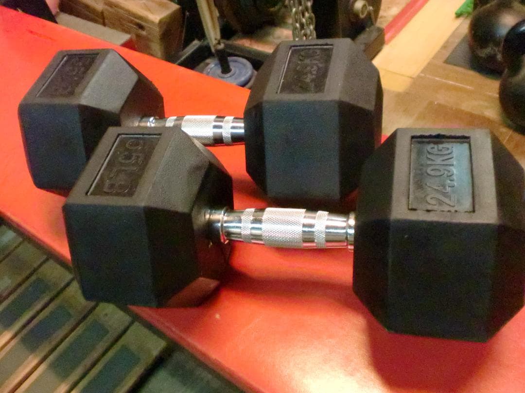 ゴムラバー.六角ダンベル.110LB.set.