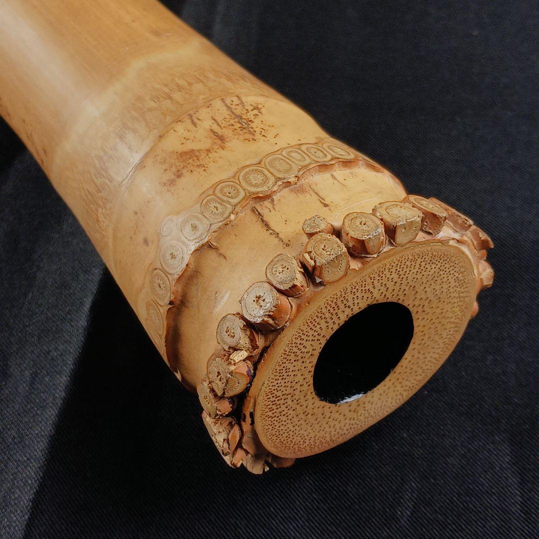 Y3110-1 琴古流 尺八 月童 銀三線 全長67㎝ 竹製