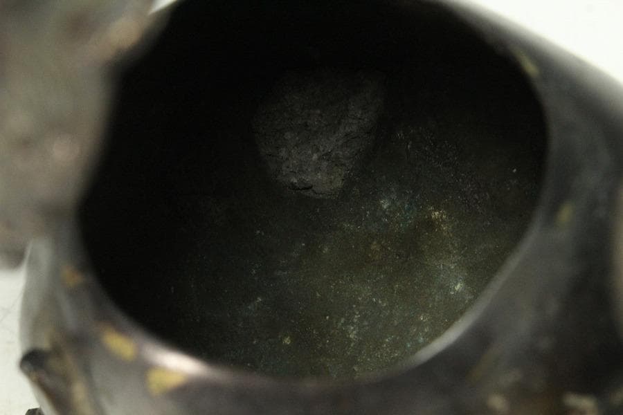 古銅 獅子 香炉 時代物(K-LC872)