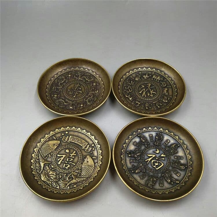 アンティーク真鍮福\禄\寿\喜\干支龍年八仙盤4箇セットで購入することもできます