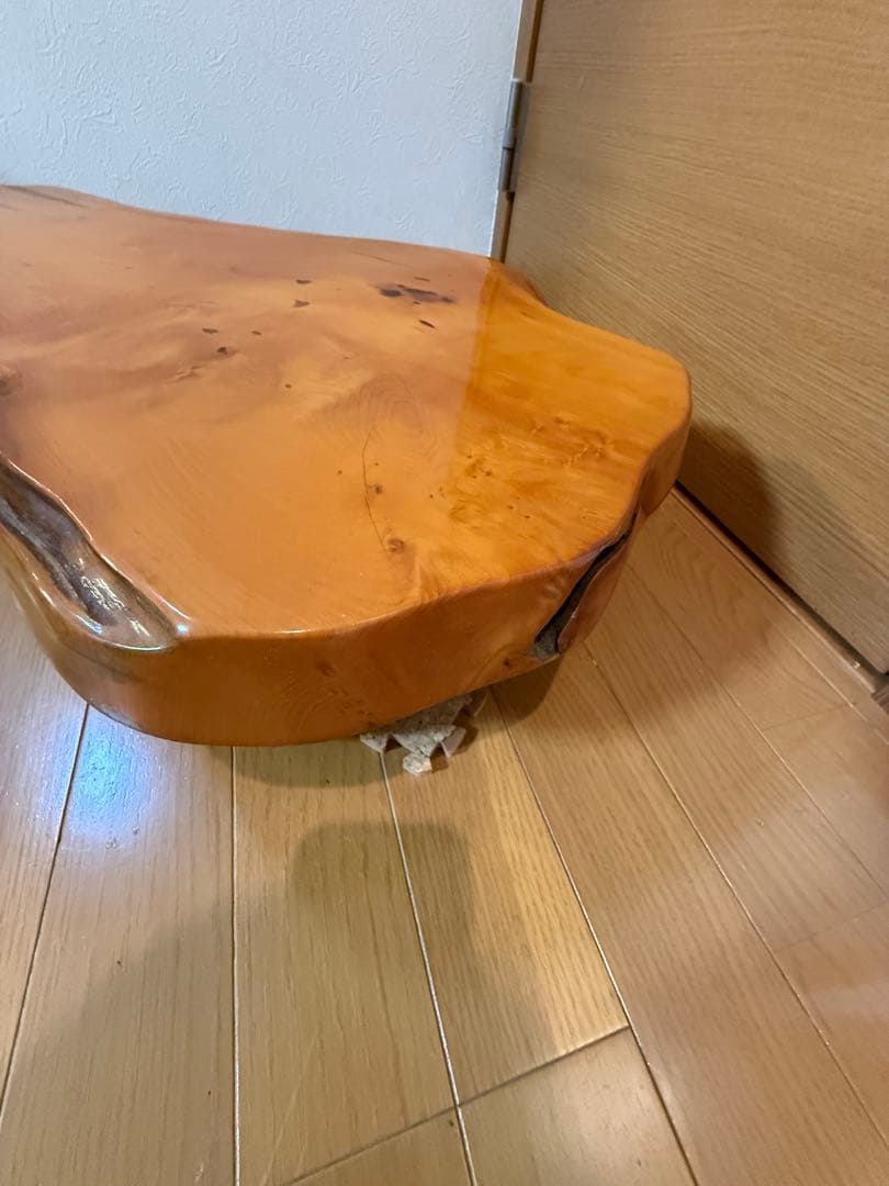 欅製　テーブル　1枚天板　天厚4.5㎝　花台　香炉　飾り台