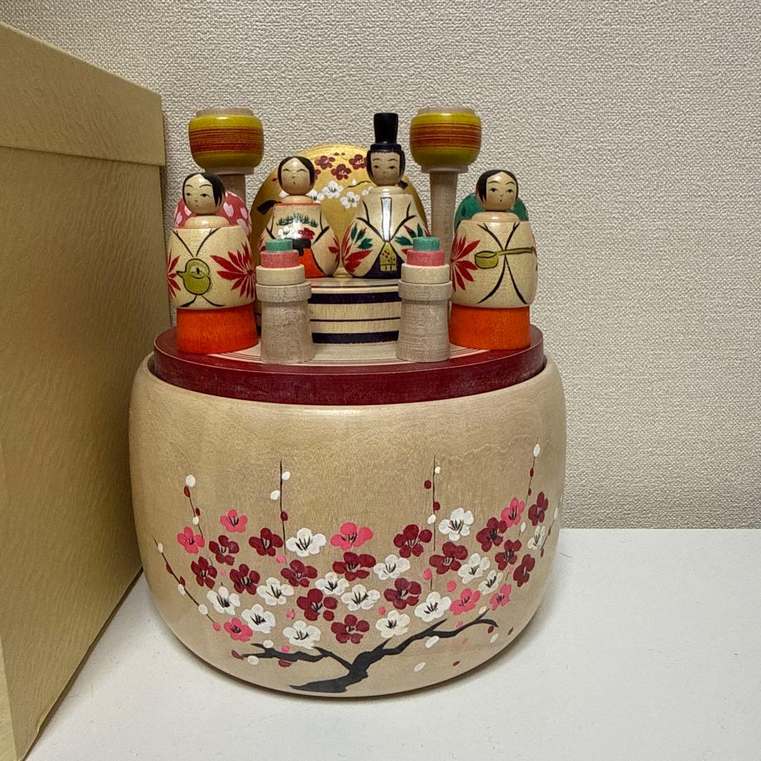 鳴子系工人柿澤是伸　こけし【蓋付きえじこ】