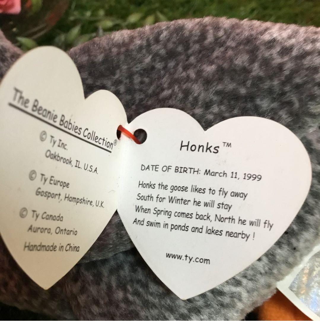 3月11日誕生日⚫灰色ガチョウ️●Ty ビーニーズ Beanie Baby