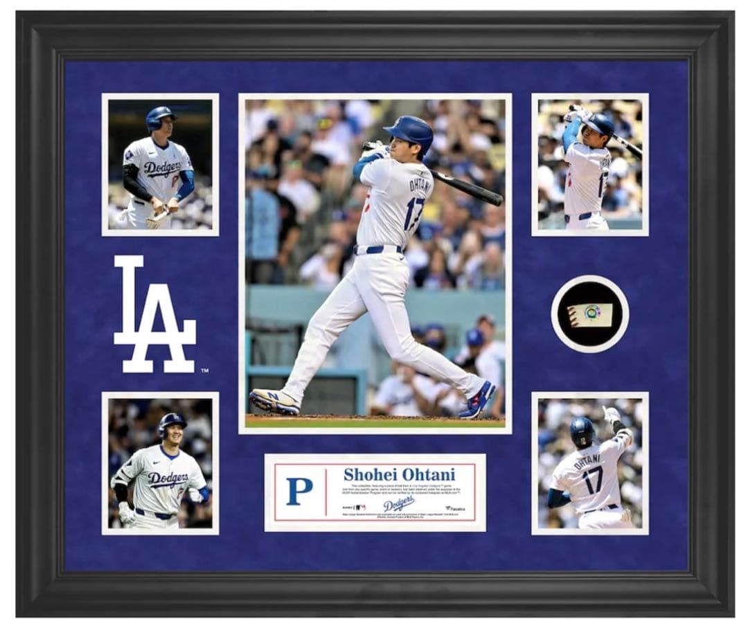 MVP獲得記念　大谷選手 実使用ボールピース フォトフレーム MLB