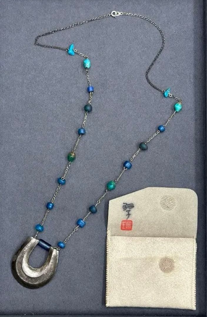 【⭐️珍品❣️早い者勝ち⭐️】珊子作　ヴィンテージ　シルバーネックレス　刻印入り