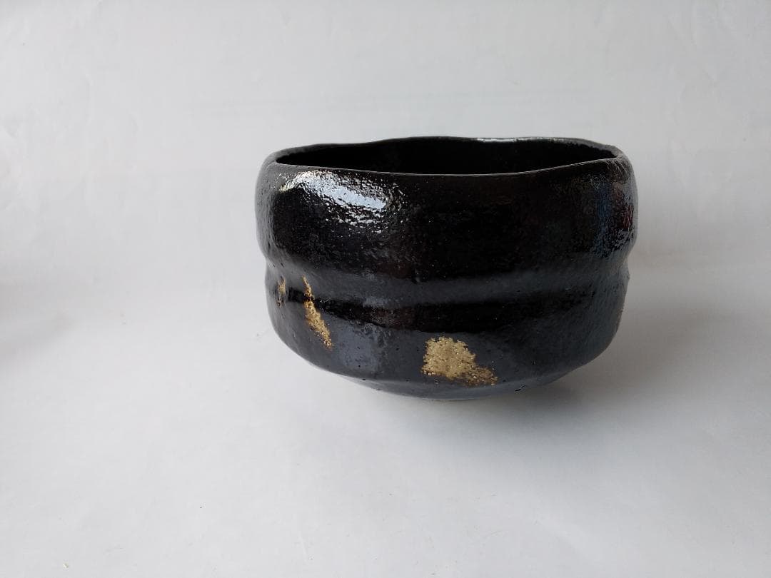 佐々木松楽 作 黒楽茶碗 前大徳 福本積應 書付 銘『 和敬 』共布 共箱 新品