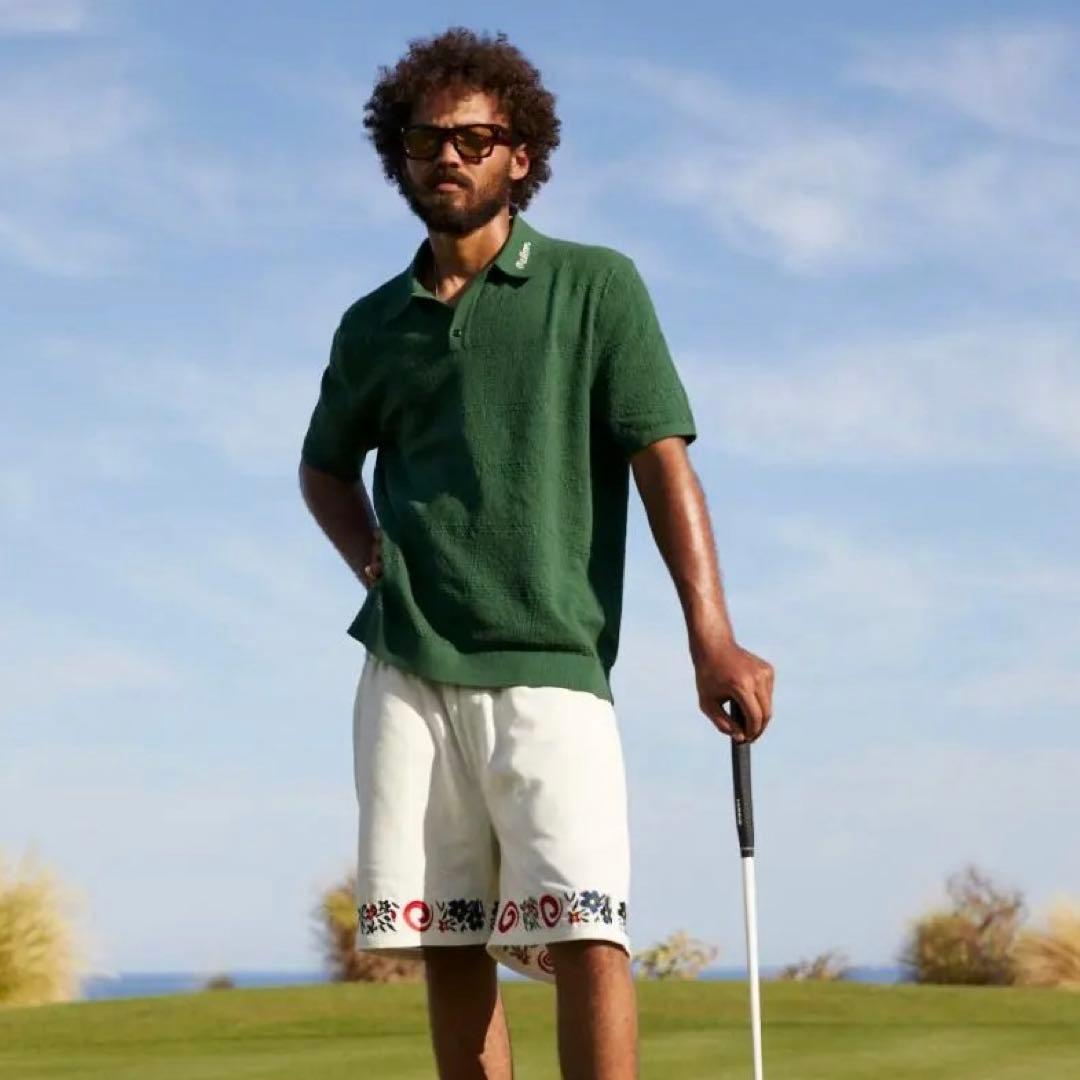 MALBON GOLF RESORT クロシェ ポロシャツ 半袖