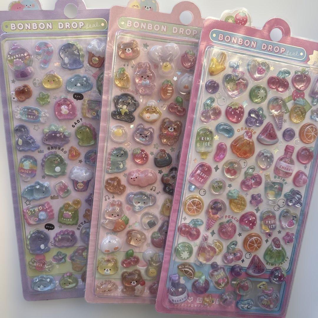 正規品　ボンボンドロップシール　がおがお　ふるーつ　もぐもぐ