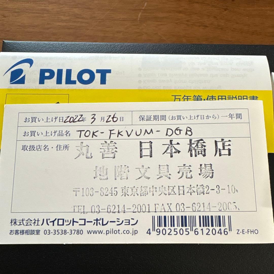 カスタム漆　丸善日本橋限定　Bニブ（長原氏により小太刀に変換）　万年筆