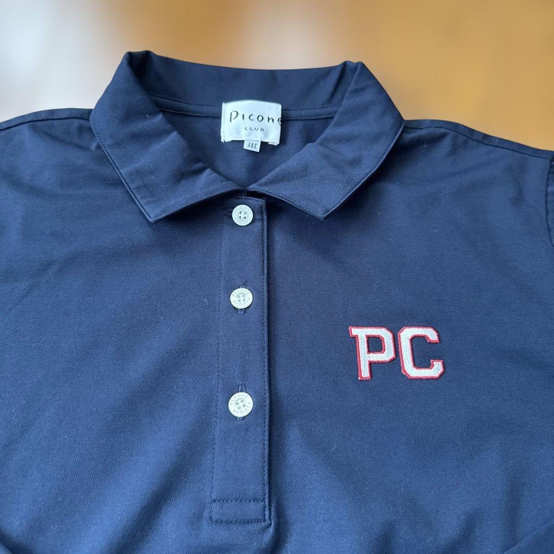 【未使用】Picone Club ネイビー 長袖ポロシャツ ピッコーネクラブ　Ⅲ
