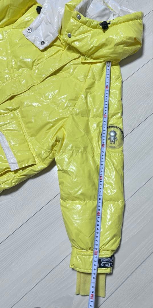 ✅ 価格が下がりました✅ フード付き ホワイトダックダウン 黄色　M