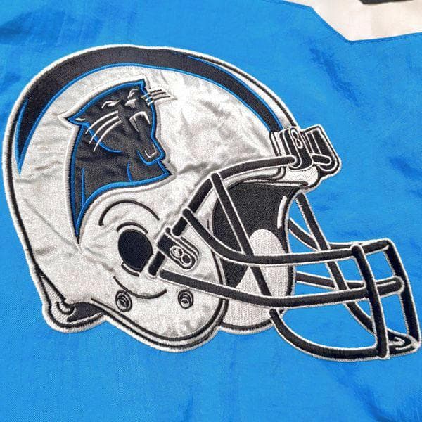 パンサーズ 中綿ジャケット ボーイズL ヴィンテージ スタジャン 刺繍 ワッペン