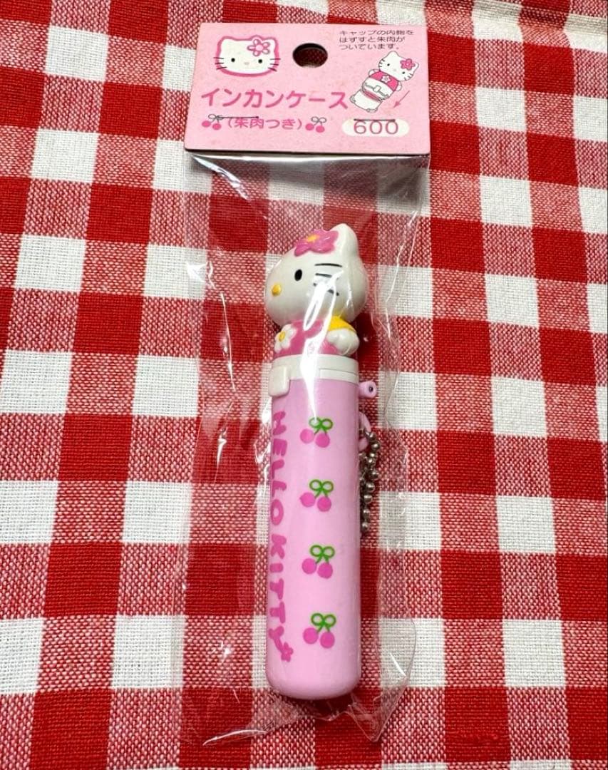 レトロ　入手困難　サンリオ　キティ　カオハナ　さくらんぼキティ　印鑑ケース