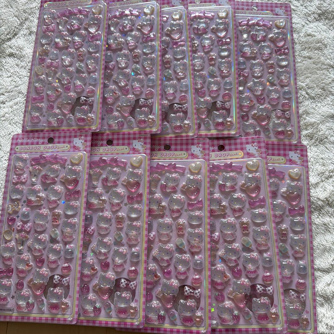 ハローキティ　ボンボンドロップシール　サンリオ　第二弾　ピンク　10セット
