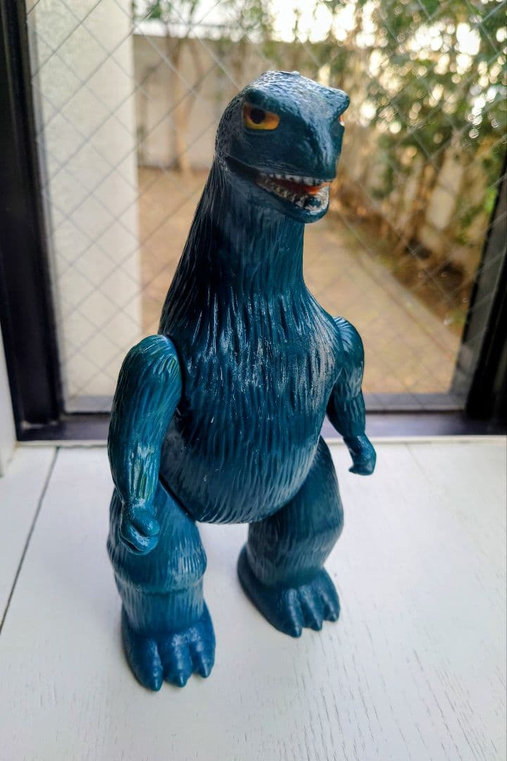 両足刻印 希少 美品 当時物 マルサン ゴジラ ブルマァク 怪獣 ソフビ 東宝