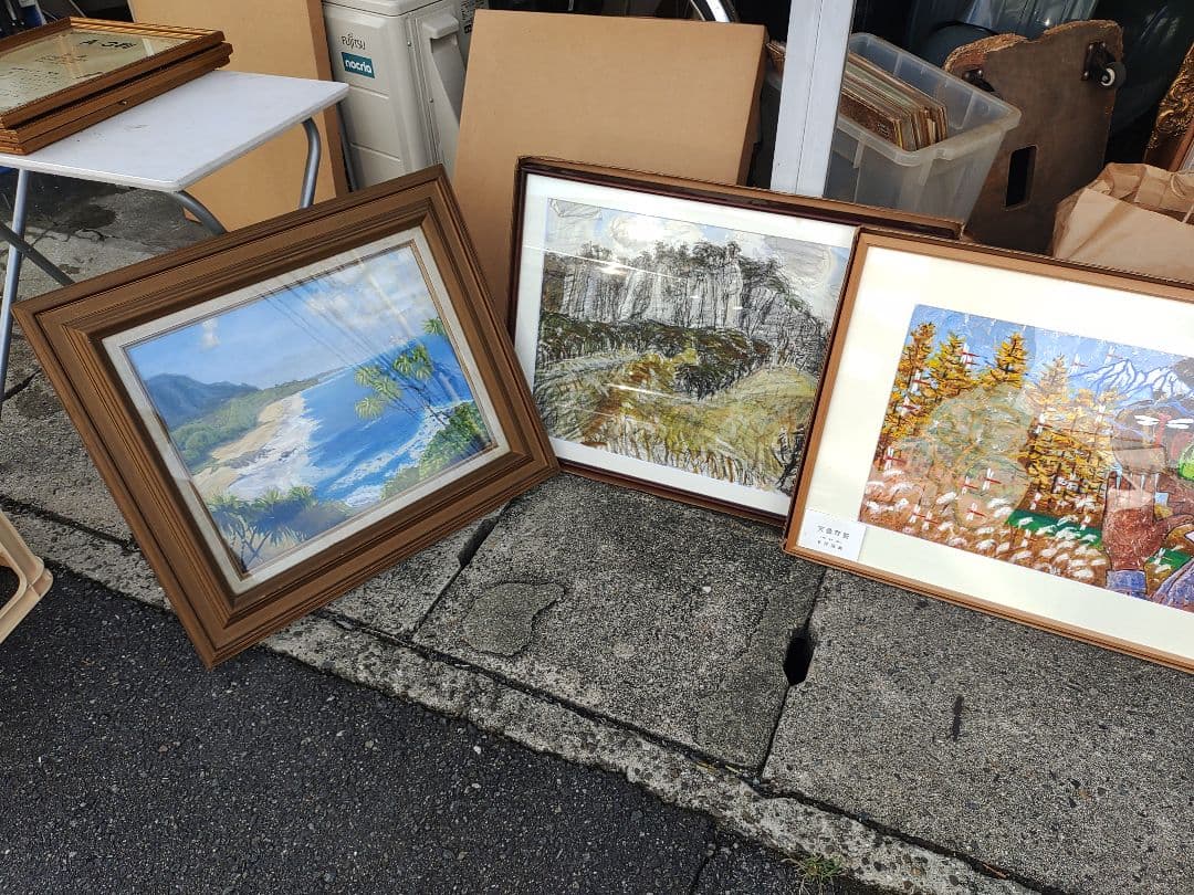 風景画　額縁　5点セット　アンティーク　レトロ