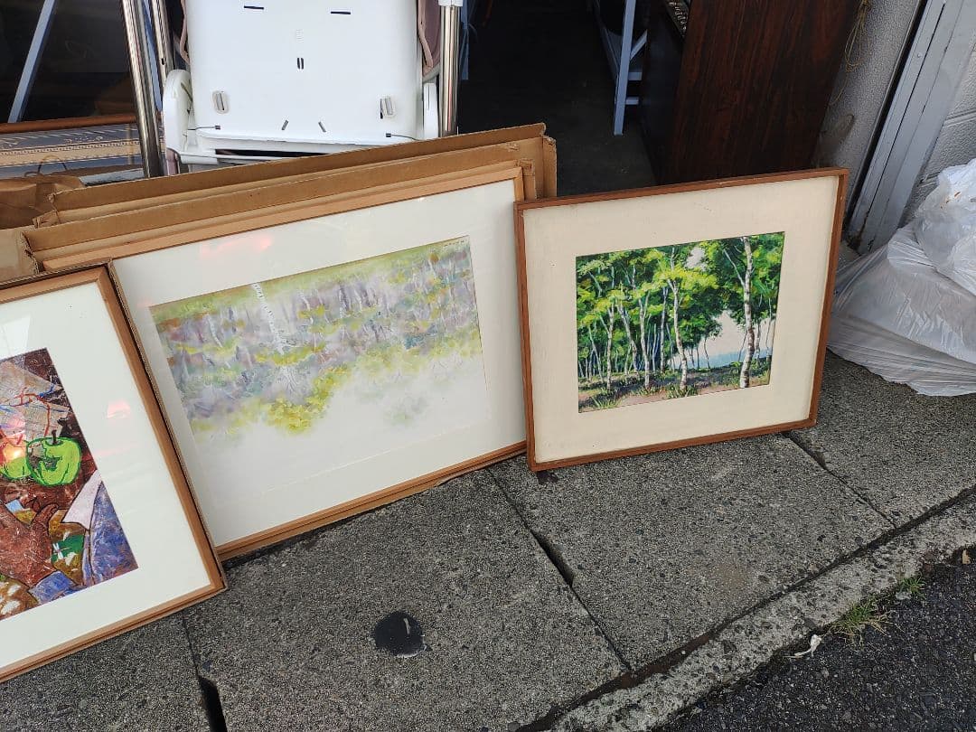 風景画　額縁　5点セット　アンティーク　レトロ