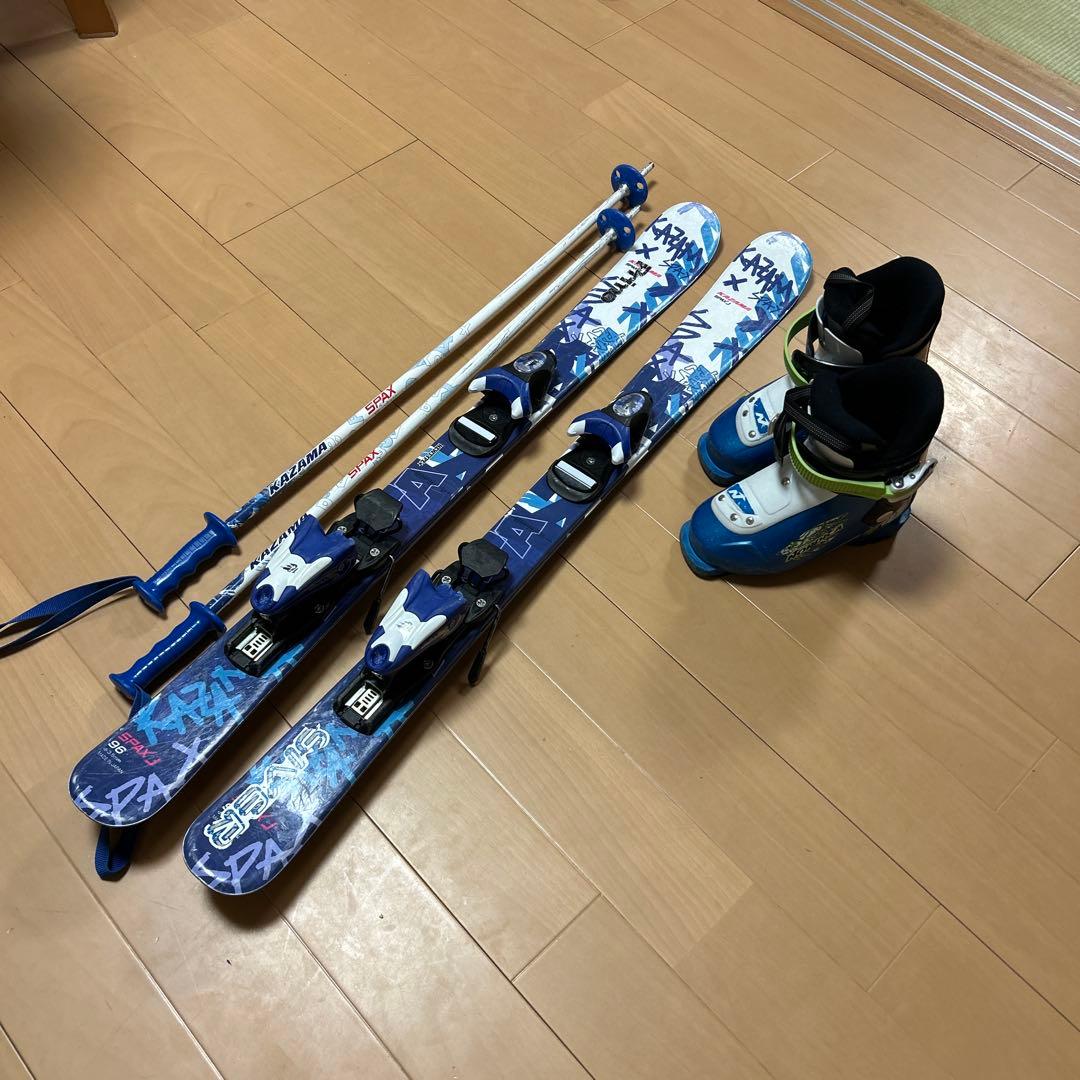 SPAX J 96 スキー板とポールとブーツセット
