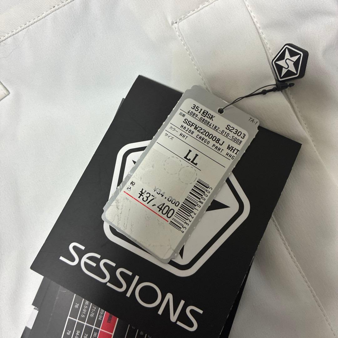 定価3.7万未使用 セッションズ MAJOR CARGO スノボパンツ XL 白