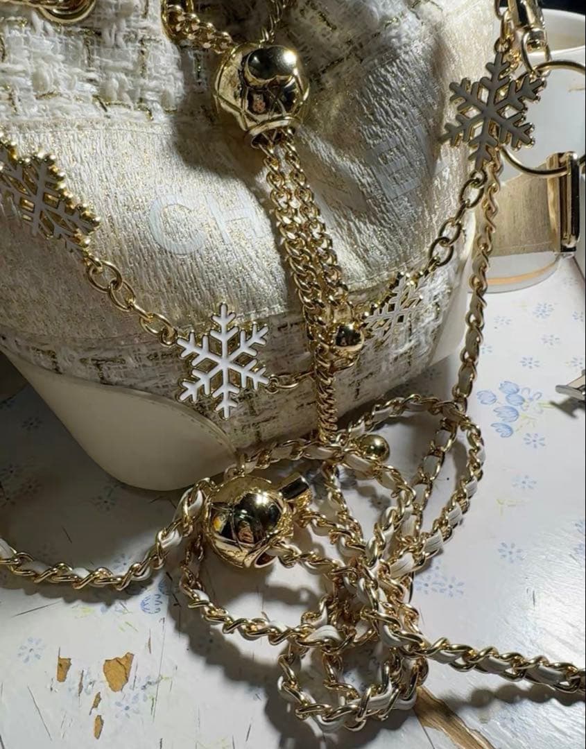 非売品 CHANEL ノベルティ 白 ツイード バケットバッグ 最終値下げ