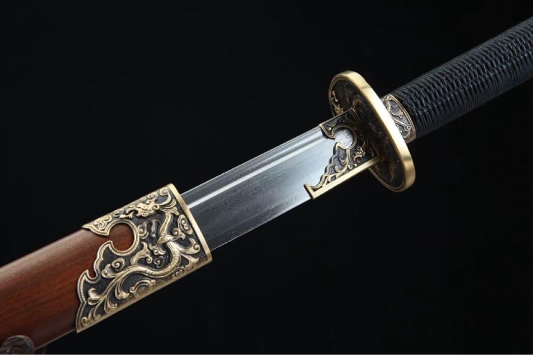 竜紋苗刀 長尺 模擬刀 日本刀 模造刀 鑑賞用 武具