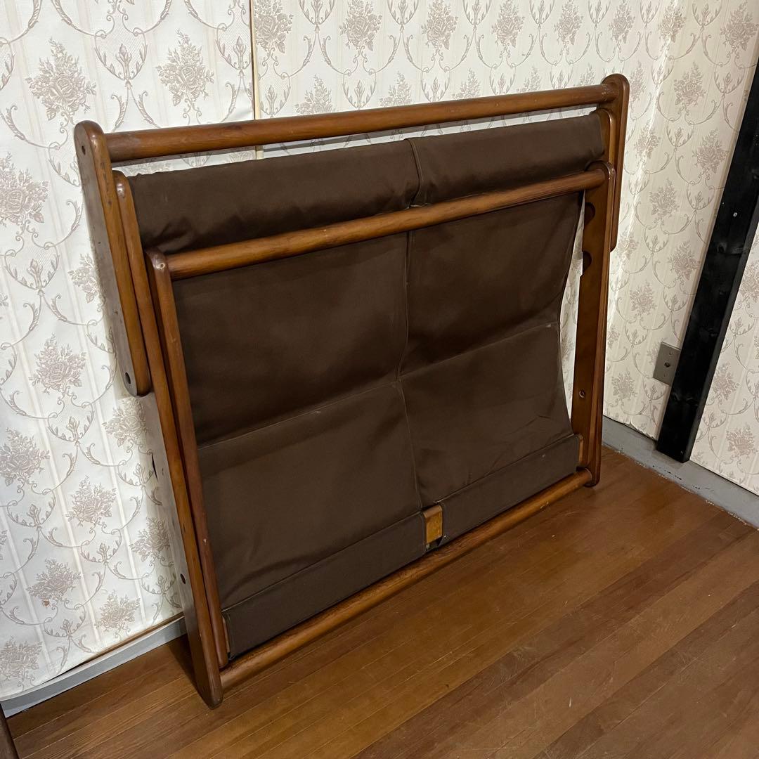 【アンティーク】折り畳み リクライニングチェア デッキチェア 2人掛け椅子