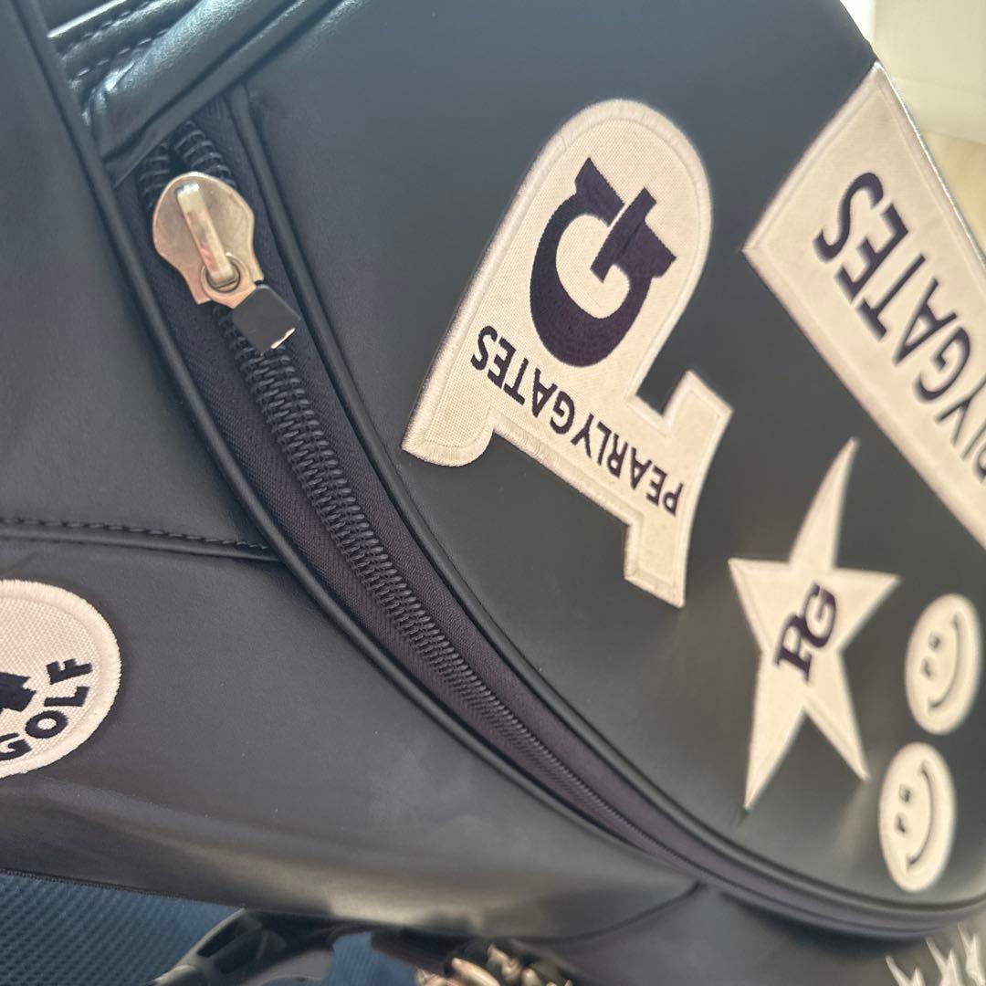 パーリーゲイツ　キャディバッグ　ショルダー式　スタンド式　紺　ネイビー　ゴルフ