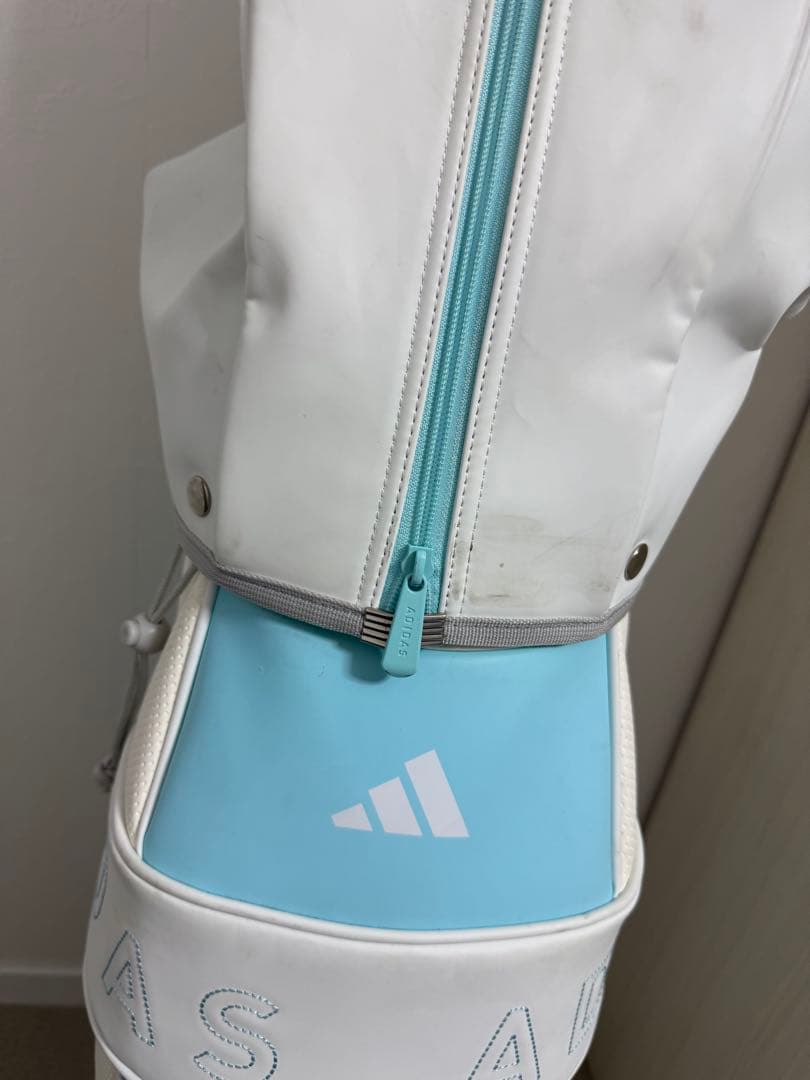 adidas ゴルフバッグ ホワイト/ライトブルー