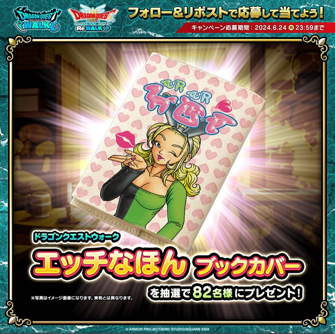 新品未開封 当選通知書付き ドラクエウォーク　エッチなほん ブックカバー 82枚