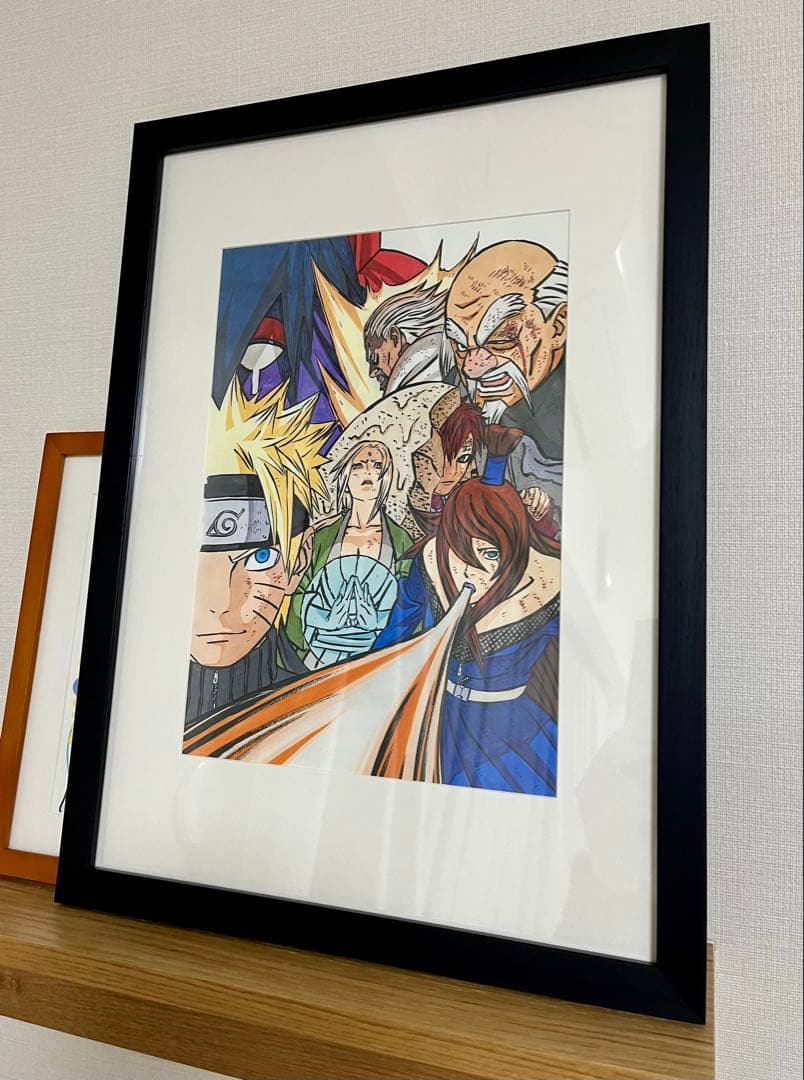 NARUTO 複製原画⑭ A3額縁付　原画のまとめ売りOK