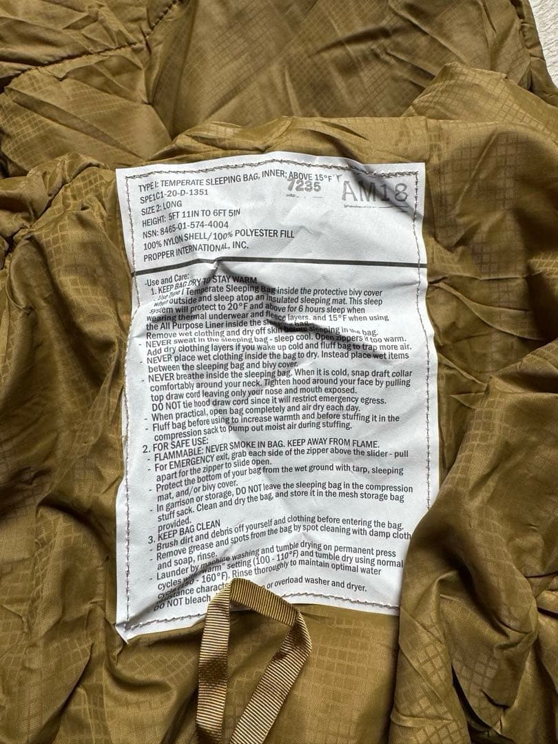 USMC 寝袋セット 実物 新品未使用