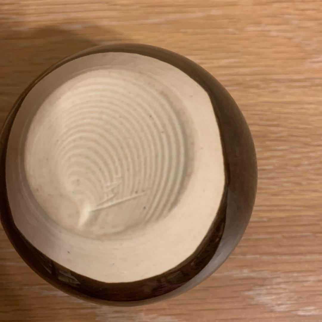 茶入　仕服 在銘  牙蓋　　桶谷定一作　アンティーク