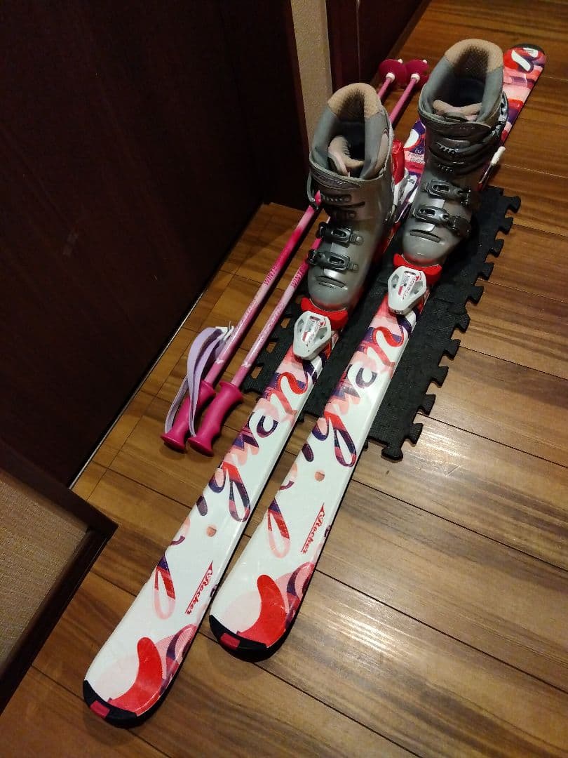 ALL♥KAZAMA/学生・レディース用/スキーセット/メンテ・WAX済み✔