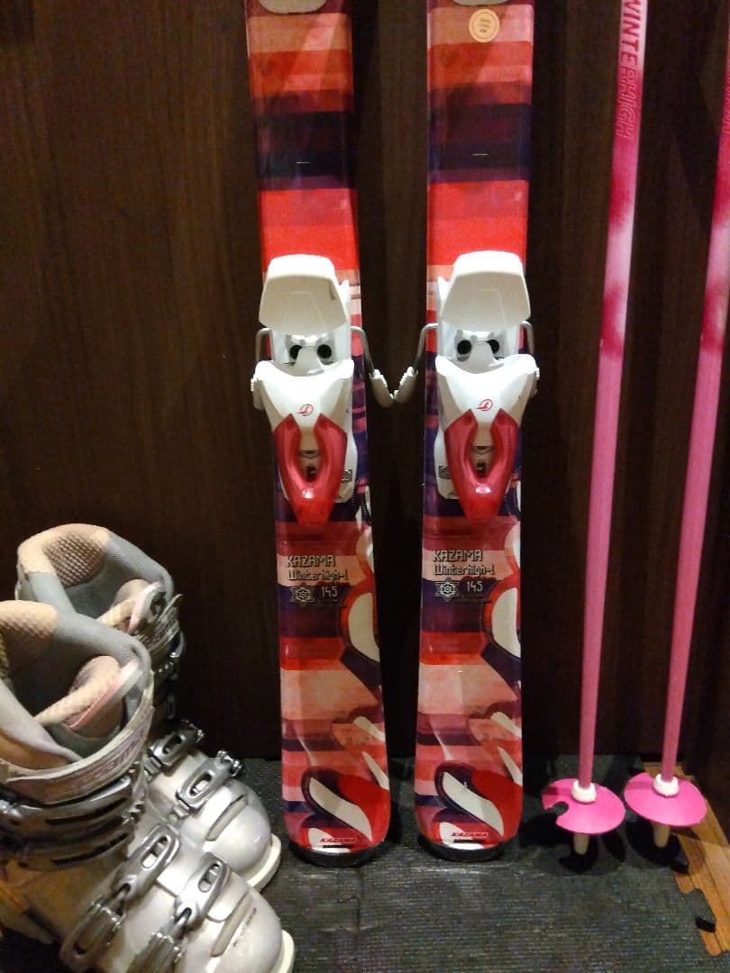 ALL♥KAZAMA/学生・レディース用/スキーセット/メンテ・WAX済み✔