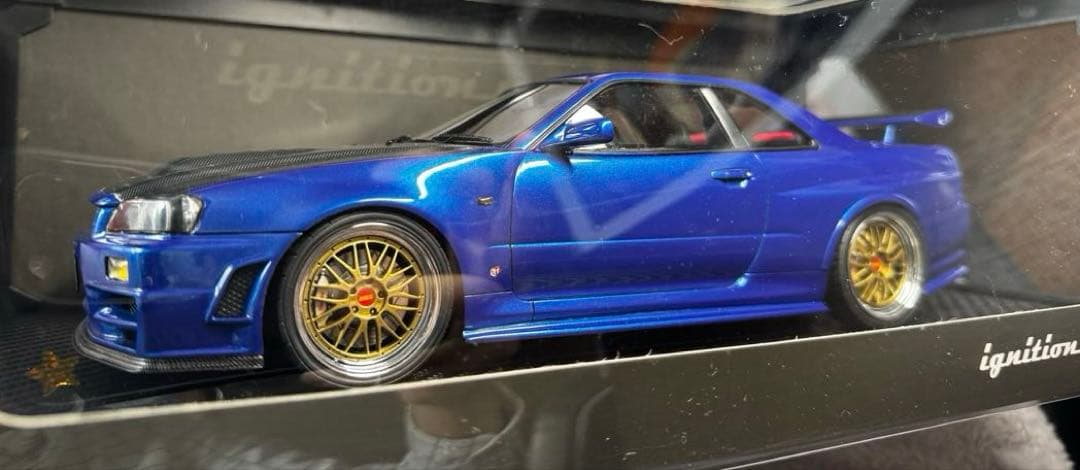 絶版希少 ニスモ R34 GT-R Zチューン ベイサイドブルー 限定140