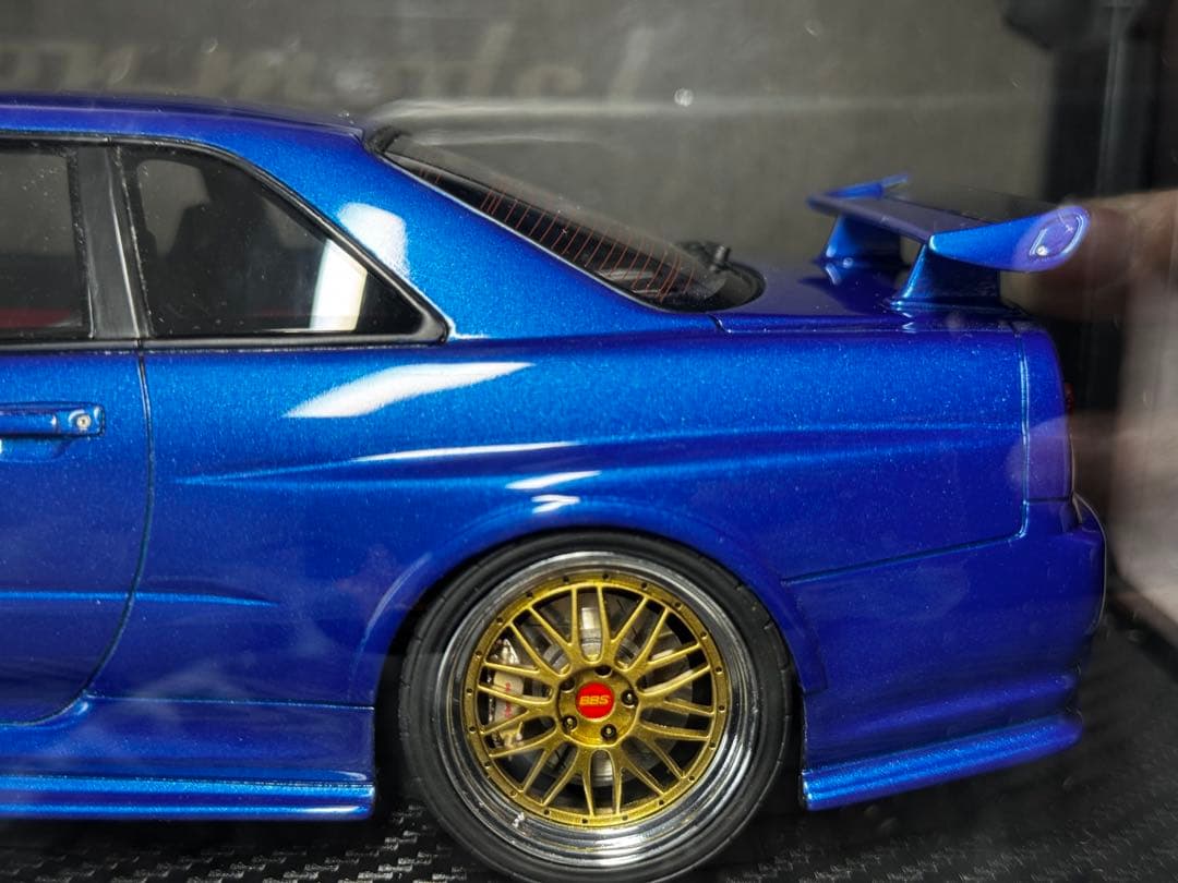 絶版希少 ニスモ R34 GT-R Zチューン ベイサイドブルー 限定140