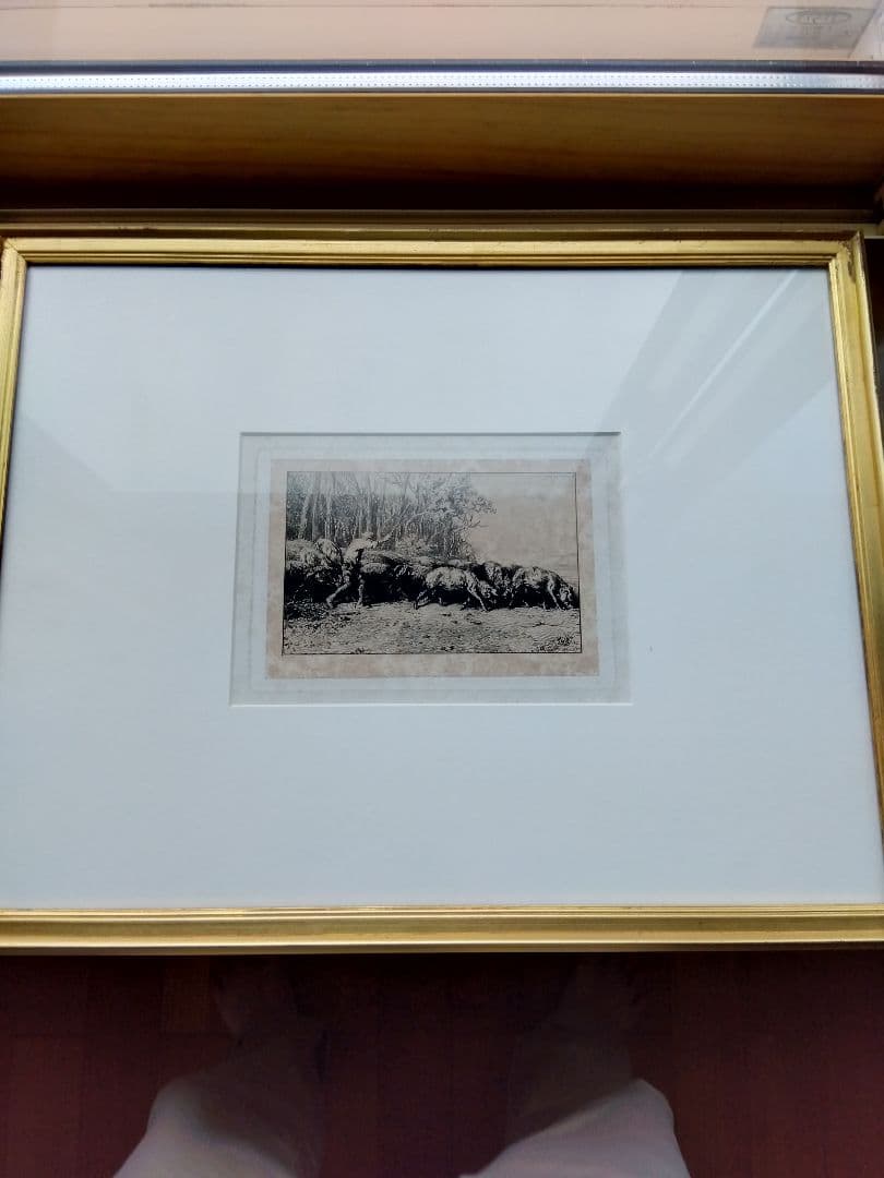 銅版画　羊飼い　1846年