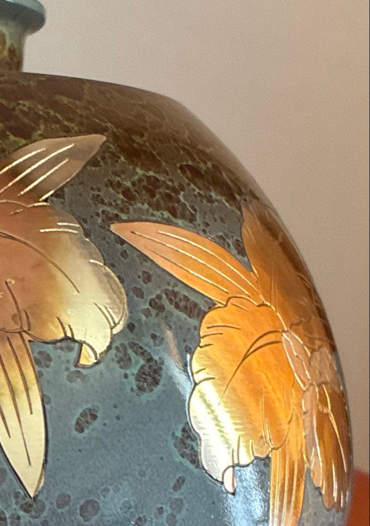 【加賀象嵌(ぞうがん)】　花入　 　　金沢　伝統工芸の美　骨董