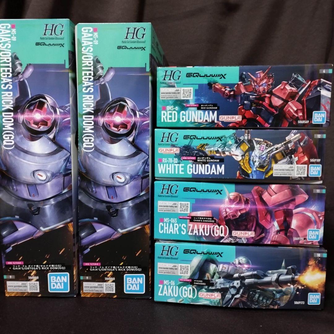 ガンプラ6点【リック・ドム/赤いガンダム/白いガンダム/シャア専用ザク/ザク】