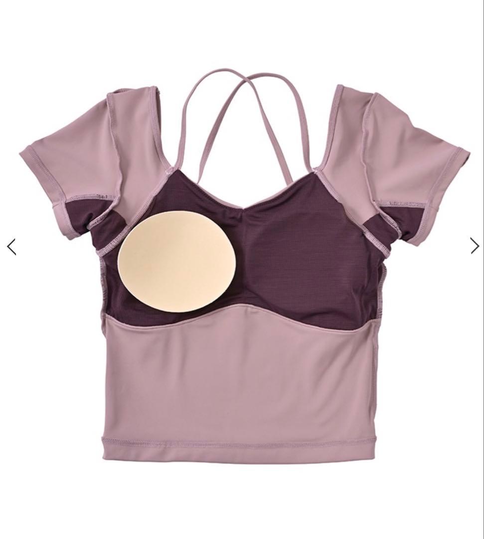 【SUKALA】カップ付きオープンネックTee