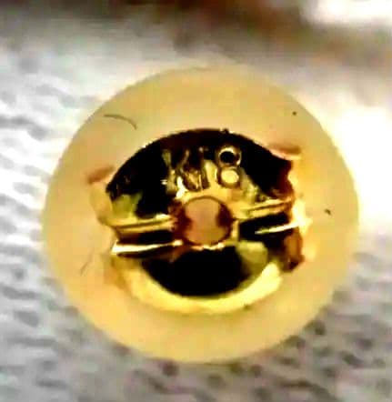 nitraid クラウン型ピアス ピンk18 金　銀　王冠　純金18　ゴールド